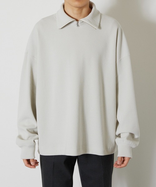 KIIT(キート)の「KIIT キート / HEAVY TEREKO ZIP UP HIGH NECK TOPS ハーフジップアップ ハイネックトップス トレーナー / KIO-T94-002(スウェット・メンズ・ベージュ/杢グレー/ブラック・3/1/2)」の20枚目の写真