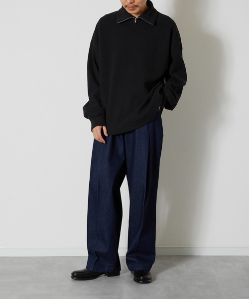KIIT(キート)の「KIIT キート / HEAVY TEREKO ZIP UP HIGH NECK TOPS ハーフジップアップ ハイネックトップス トレーナー / KIO-T94-002(スウェット・メンズ・ベージュ/杢グレー/ブラック・3/1/2)」の10枚目の写真