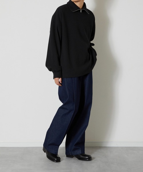 KIIT(キート)の「KIIT キート / HEAVY TEREKO ZIP UP HIGH NECK TOPS ハーフジップアップ ハイネックトップス トレーナー / KIO-T94-002(スウェット・メンズ・ベージュ/杢グレー/ブラック・3/1/2)」の11枚目の写真
