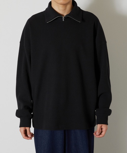 KIIT(キート)の「KIIT キート / HEAVY TEREKO ZIP UP HIGH NECK TOPS ハーフジップアップ ハイネックトップス トレーナー / KIO-T94-002(スウェット・メンズ・ベージュ/杢グレー/ブラック・3/1/2)」の14枚目の写真