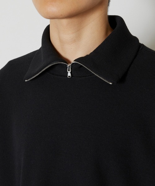 KIIT(キート)の「KIIT キート / HEAVY TEREKO ZIP UP HIGH NECK TOPS ハーフジップアップ ハイネックトップス トレーナー / KIO-T94-002(スウェット・メンズ・ベージュ/杢グレー/ブラック・3/1/2)」の7枚目の写真