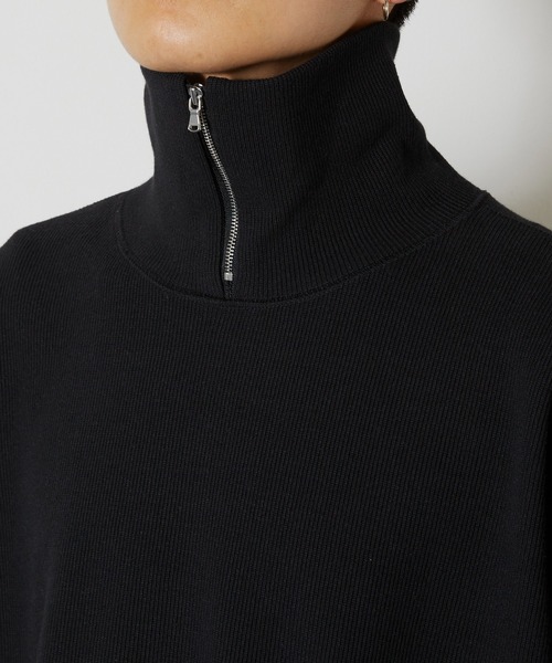 KIIT(キート)の「KIIT キート / HEAVY TEREKO ZIP UP HIGH NECK TOPS ハーフジップアップ ハイネックトップス トレーナー / KIO-T94-002(スウェット・メンズ・ベージュ/杢グレー/ブラック・3/1/2)」の8枚目の写真