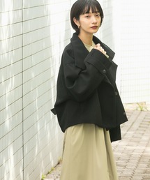 KBF | BACKベルトスタンドカラーコート(その他アウター)