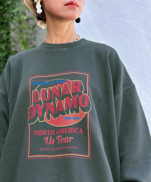 Java(ジャバ)の「《JaVaジャバ コラボ》一目惚れ。古着風ツアーロゴプリント裏起毛ピグメント オーバーサイズ スウェットプルオーバー(スウェット・レディース・オフホワイト/チャコール/グリーン・LARGE/MEDIUM/X-LARGE/XX-LARGE)」の7枚目の写真