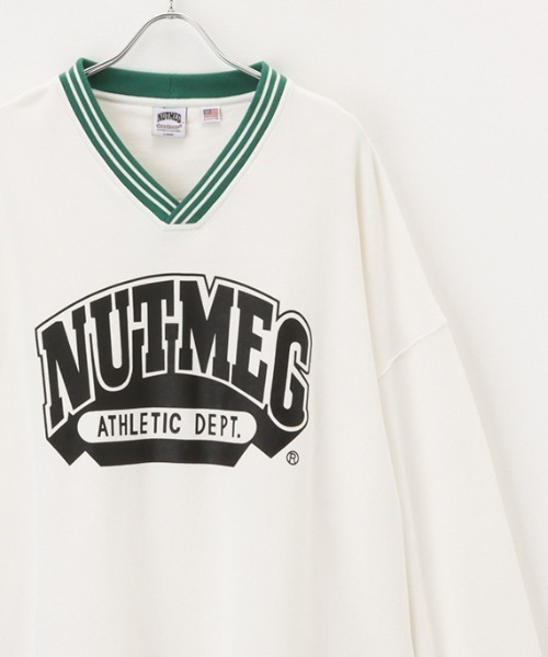 GOOD WEAR x NUTMEG ビッグシルエット Vネック ロゴプリントスウェットプルオーバー（スウェット）｜Goodwear（グッドウェア）