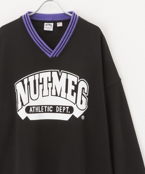 Goodwear(グッドウェア)の「GOOD WEAR x NUTMEG ビッグシルエット Vネック ロゴプリントスウェットプルオーバー(スウェット・メンズ・ブラック/グレー/ホワイト・XL/M/L)」の3枚目の写真