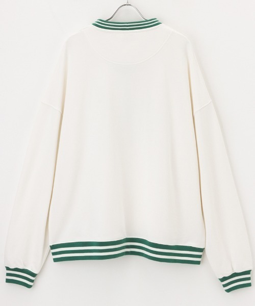Goodwear(グッドウェア)の「GOOD WEAR x NUTMEG ビッグシルエット Vネック ロゴプリントスウェットプルオーバー(スウェット・メンズ・ブラック/グレー/ホワイト・XL/M/L)」の10枚目の写真