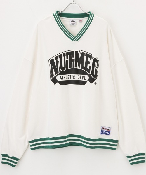 Goodwear(グッドウェア)の「GOOD WEAR x NUTMEG ビッグシルエット Vネック ロゴプリントスウェットプルオーバー(スウェット・メンズ・ブラック/グレー/ホワイト・XL/M/L)」の12枚目の写真