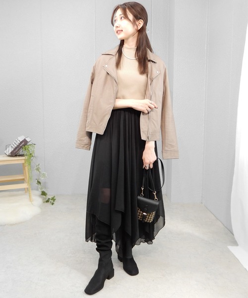 minia（ミニア）の「ソックスニーハイ（ブーツ・レディース・ブラック/モカ・LL/S/M/L）」の18枚目の写真