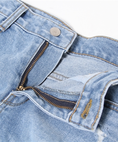 WHO'S WHO gallery（フーズフーギャラリー）の「【minddenim】クラッシュストレートデニム3（デニムパンツ・レディース・ライトブルー・MEDIUM/SMALL）」の12枚目の写真