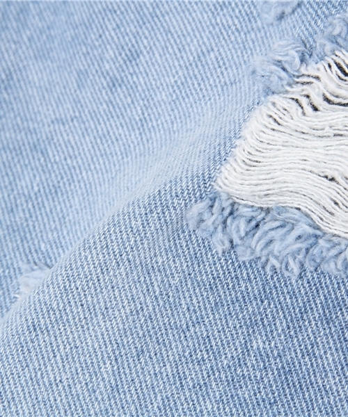 WHO'S WHO gallery（フーズフーギャラリー）の「【minddenim】クラッシュストレートデニム3（デニムパンツ・レディース・ライトブルー・MEDIUM/SMALL）」の2枚目の写真