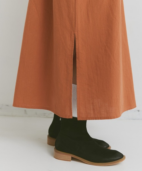 Libra Cue（リブラ キュー）の「コットンタックシャツワンピース（シャツワンピース・レディース・アイボリー/オレンジ/ネイビー・FREE）」の15枚目の写真