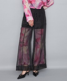 casane | マーブルペイントシアーワイドパンツ(その他パンツ)