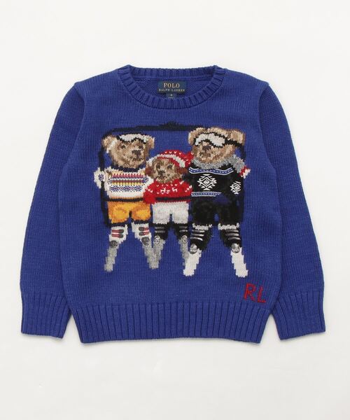 POLO RALPH LAUREN CHILDRENSWEAR(ポロ ラルフ ローレン チルドレンズウェア)の「Polo ベア ファミリー セーター(ニット/セーター・キッズ・ブルー・4/6/7)」の3枚目の写真