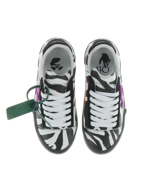 off white(オフホワイト)の「【Off-White】LOW VULCANIZED CALF LEATHER(スニーカー・レディース・ゼブラ/シルバー/ピンク・24.0cm/23㎝/23cm)」の16枚目の写真