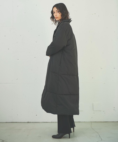 OUTERSUNSET（アウターサンセット）の「eco cloud 中綿 long coat（ダウンジャケット/コート・レディース・ブラック/ブラウン・SMALL/MEDIUM）」の19枚目の写真