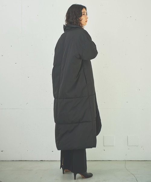 OUTERSUNSET（アウターサンセット）の「eco cloud 中綿 long coat（ダウンジャケット/コート・レディース・ブラック/ブラウン・SMALL/MEDIUM）」の17枚目の写真
