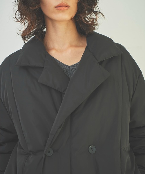 OUTERSUNSET（アウターサンセット）の「eco cloud 中綿 long coat（ダウンジャケット/コート・レディース・ブラック/ブラウン・SMALL/MEDIUM）」の5枚目の写真