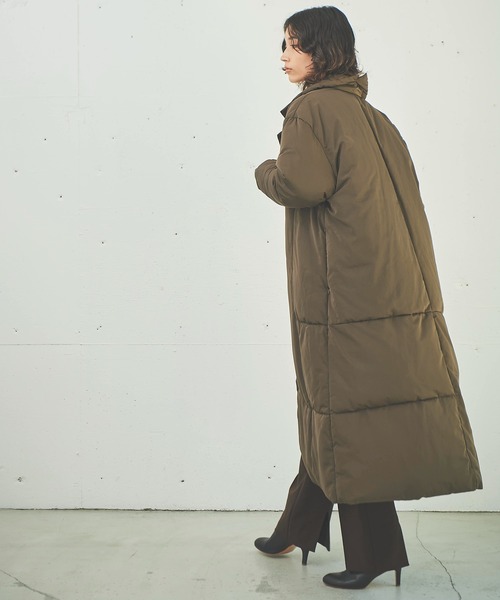 OUTERSUNSET（アウターサンセット）の「eco cloud 中綿 long coat（ダウンジャケット/コート・レディース・ブラック/ブラウン・SMALL/MEDIUM）」の11枚目の写真