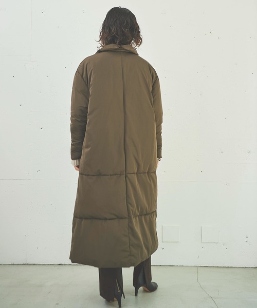 OUTERSUNSET（アウターサンセット）の「eco cloud 中綿 long coat（ダウンジャケット/コート・レディース・ブラック/ブラウン・SMALL/MEDIUM）」の18枚目の写真