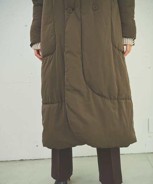 OUTERSUNSET（アウターサンセット）の「eco cloud 中綿 long coat（ダウンジャケット/コート・レディース・ブラック/ブラウン・SMALL/MEDIUM）」の21枚目の写真
