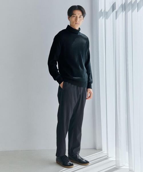 green label relaxing(グリーンレーベルリラクシング)の「カタアゼ タートルネック ニット -ウォッシャブル-(ニット/セーター・メンズ・ブラック/ダークブラウン/ライトグレー/モカ・S/L/M/XL)」の11枚目の写真