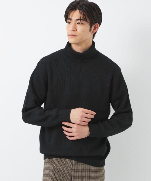 green label relaxing(グリーンレーベルリラクシング)の「カタアゼ タートルネック ニット -ウォッシャブル-(ニット/セーター・メンズ・ブラック/ダークブラウン/ライトグレー/モカ・S/L/M/XL)」の15枚目の写真