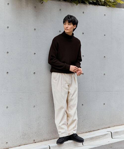 green label relaxing(グリーンレーベルリラクシング)の「カタアゼ タートルネック ニット -ウォッシャブル-(ニット/セーター・メンズ・ブラック/ダークブラウン/ライトグレー/モカ・S/L/M/XL)」の5枚目の写真