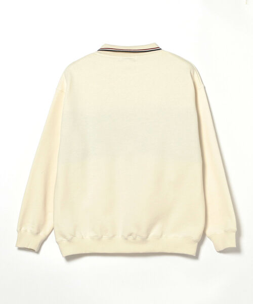B:MING by BEAMS（ビーミングバイビームス）の「B:MING by BEAMS / ポロ襟 裏起毛 ビッグシルエット スウェット シャツ（スウェット・メンズ・チャコールグレー/ホワイト系その他5・X-LARGE/SMALL/LARGE/MEDIUM）」の7枚目の写真