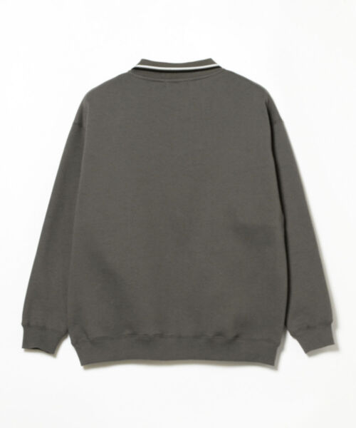 B:MING by BEAMS（ビーミングバイビームス）の「B:MING by BEAMS / ポロ襟 裏起毛 ビッグシルエット スウェット シャツ（スウェット・メンズ・チャコールグレー/ホワイト系その他5・X-LARGE/SMALL/LARGE/MEDIUM）」の12枚目の写真