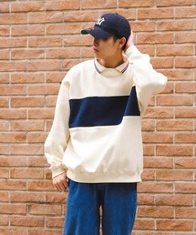 B:MING by BEAMS / ポロ襟 裏起毛 ビッグシルエット スウェット シャツ