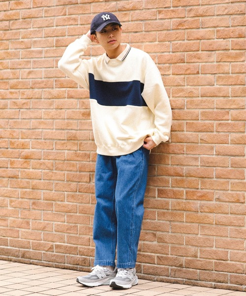 B:MING by BEAMS（ビーミングバイビームス）の「B:MING by BEAMS / ポロ襟 裏起毛 ビッグシルエット スウェット シャツ（スウェット・メンズ・チャコールグレー/ホワイト系その他5・X-LARGE/SMALL/LARGE/MEDIUM）」の20枚目の写真