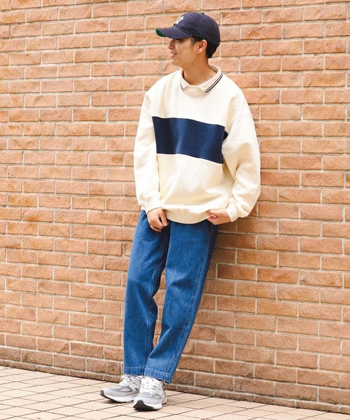 B:MING by BEAMS（ビーミングバイビームス）の「B:MING by BEAMS / ポロ襟 裏起毛 ビッグシルエット スウェット シャツ（スウェット・メンズ・チャコールグレー/ホワイト系その他5・X-LARGE/SMALL/LARGE/MEDIUM）」の22枚目の写真