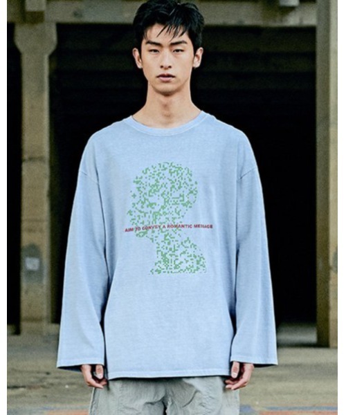 VIBGYOR(ヴィブジョー)の「【Re:one】-OVERR- PIGMENT PIXEL L/S TEE(MA)(Tシャツ/カットソー・メンズ・サックスブルー/パープル・FREE)」の7枚目の写真