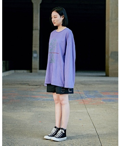 VIBGYOR(ヴィブジョー)の「【Re:one】-OVERR- PIGMENT PIXEL L/S TEE(MA)(Tシャツ/カットソー・メンズ・サックスブルー/パープル・FREE)」の4枚目の写真