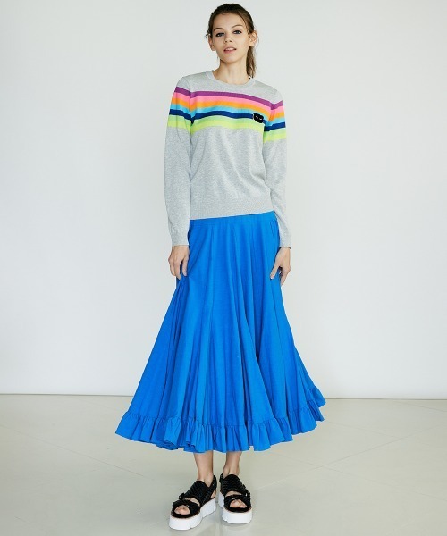DOUBLE STANDARD CLOTHING(ダブルスタンダードクロージング)の「DSC/ ボリュームフレアスカート(スカート・レディース・ブルー/カーキ・36/38)」の10枚目の写真