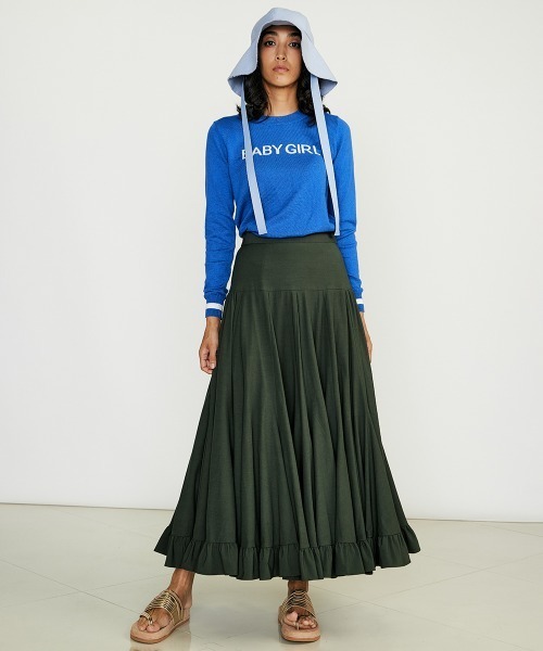 DOUBLE STANDARD CLOTHING(ダブルスタンダードクロージング)の「DSC/ ボリュームフレアスカート(スカート・レディース・ブルー/カーキ・36/38)」の7枚目の写真