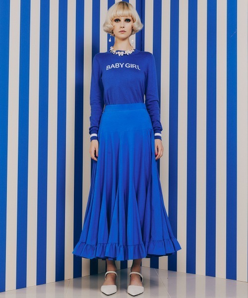 DOUBLE STANDARD CLOTHING(ダブルスタンダードクロージング)の「DSC/ ボリュームフレアスカート(スカート・レディース・ブルー/カーキ・36/38)」の5枚目の写真