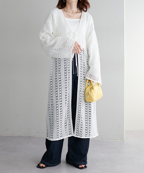 DISCOAT（ディスコート）の「ジャガードレースガウン（ワンピース・レディース・オフホワイト/アイボリー・FREE）」の6枚目の写真