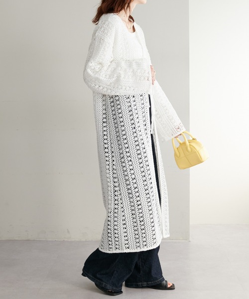 DISCOAT（ディスコート）の「ジャガードレースガウン（ワンピース・レディース・オフホワイト/アイボリー・FREE）」の10枚目の写真
