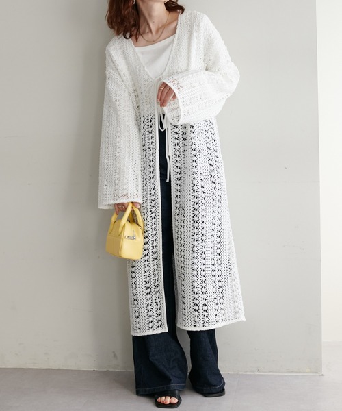 DISCOAT（ディスコート）の「ジャガードレースガウン（ワンピース・レディース・オフホワイト/アイボリー・FREE）」の17枚目の写真