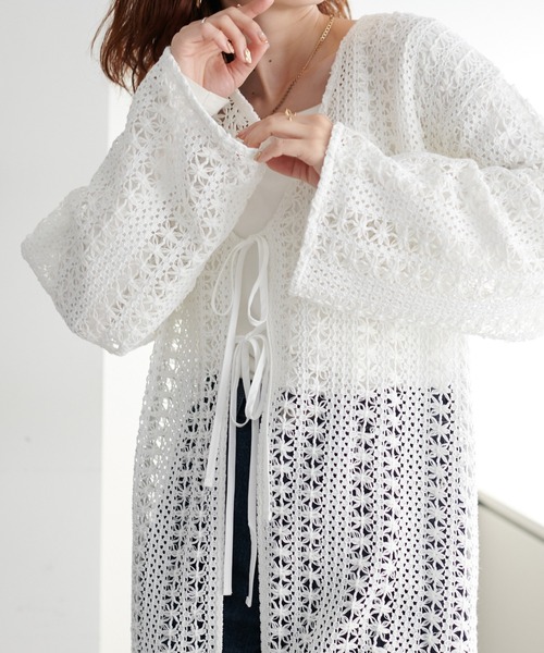 DISCOAT（ディスコート）の「ジャガードレースガウン（ワンピース・レディース・オフホワイト/アイボリー・FREE）」の18枚目の写真