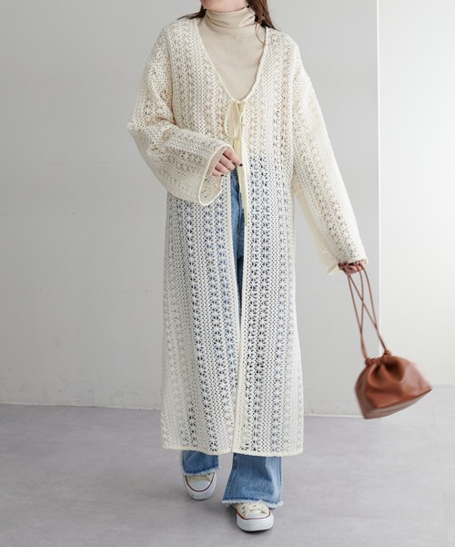 DISCOAT（ディスコート）の「ジャガードレースガウン（ワンピース・レディース・オフホワイト/アイボリー・FREE）」の15枚目の写真