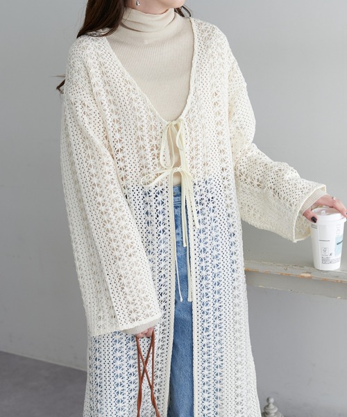 DISCOAT（ディスコート）の「ジャガードレースガウン（ワンピース・レディース・オフホワイト/アイボリー・FREE）」の8枚目の写真