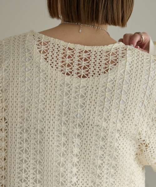 DISCOAT（ディスコート）の「ジャガードレースガウン（ワンピース・レディース・オフホワイト/アイボリー・FREE）」の20枚目の写真