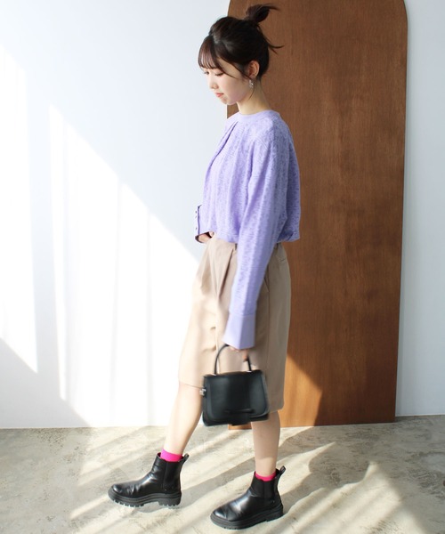 GeeRA(ジーラ)の「前後2WAYブロック柄レースシャツ(シャツ/ブラウス・レディース・アイボリー/ラベンダー・LARGE/MEDIUM)」の15枚目の写真