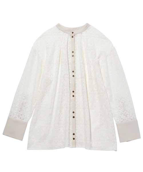 GeeRA(ジーラ)の「前後2WAYブロック柄レースシャツ(シャツ/ブラウス・レディース・アイボリー/ラベンダー・LARGE/MEDIUM)」の20枚目の写真