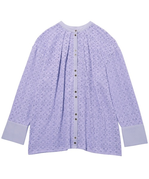 GeeRA(ジーラ)の「前後2WAYブロック柄レースシャツ(シャツ/ブラウス・レディース・アイボリー/ラベンダー・LARGE/MEDIUM)」の21枚目の写真