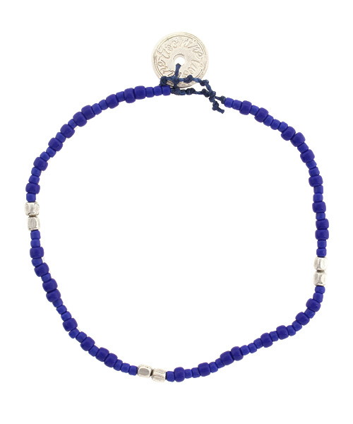 CIAOPANIC（チャオパニック）の「【Ciaopanic】　ビーズアンクレット（アンクレット・メンズ・サックスブルー/レッド/ホワイト/ブルー・FREE）」の3枚目の写真