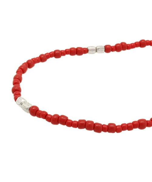 CIAOPANIC（チャオパニック）の「【Ciaopanic】　ビーズアンクレット（アンクレット・メンズ・サックスブルー/レッド/ホワイト/ブルー・FREE）」の5枚目の写真